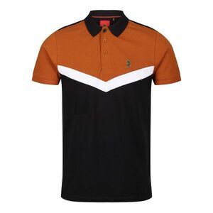 Luke 1977 Mens Cala Mayor Chevron Polo Shirt / Brown/Black/White